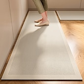 abordables Alfombras de pasillo-Alfombra de cocina de barro de diatomeas para pasillo suave absorbente antideslizante lavable a máquina alfombra larga resistente al aceite estilo moderno y minimalista fácil de limpiar tapete