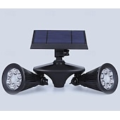 Недорогие Наземные огни-Уличные солнечные светильники с функцией движения, солнечные прожекторы, режим постоянного включения или с датчиком движения, охранное освещение от заката до рассвета, ландшафтные прожекторы для