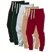 billige Joggesko-Herre Joggebukser Jogger Bukser Uformelle bukser Snorer Lomme Elastisk midje عادي Komfort Full lengde utendørs Daglig Enkel Klassisk Stil 1 2