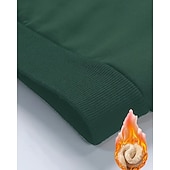 baratos Moletom &amp; Suéter-Homens Cor Sólida Moletom de lã Lounge Top Outono/Inverno Grossa Manga Longa Roupa Esportiva A Prova de Vento Quente Academia Equitação Corrida Exercite-se Ioga Preto Branco Amarelo Roupa de esporte