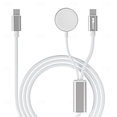 cheap Cell Phone Cables-Wireless Charging for Apple Watch iWatch Magnetic PD Fast Charging 65W 2-in-1 Type-C Cable 20V 3A