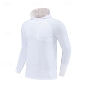 billiga Löpar-T-shirts och linnen-Herr Solid färg T-shirt för jogging Gymtröja Sport topp Höst vinter Huva Långärmad Fritids- Mjuk Andningsfunktion Gym Camping Löpning Träna Yoga Svart Vit Röd Sportkläder Sportkläder