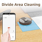 economico Elettrodomestici-Robot combinato per spazzare e lavare i pavimenti con app di navigazione lidar, mappatura intelligente, zone vietate al lavaggio e impostazioni per pareti invisibili, ricarica automatica, batteria a