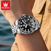 abordables Relojes de Cuarzo-OLEVS 5657 relojes de cuarzo de lujo regalo para hombres marca top reloj de vestir mecánico automático luminosa con calendario de acero inoxidable