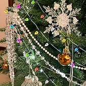 olcso LED szalagfények-LED Tündér Karácsonyi Fények 5M 2M Koszorú Dísz PVC AA Elemes Mini Izzók Nem Cserélhető Többszínű Fényerő Ünnepi Otthoni Dekorációhoz Illeszkedik