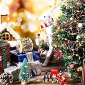 olcso LED szalagfények-LED Tündér Karácsonyi Fények 5M 2M Koszorú Dísz PVC AA Elemes Mini Izzók Nem Cserélhető Többszínű Fényerő Ünnepi Otthoni Dekorációhoz Illeszkedik