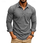 Herre Golf skjorte Golf poloskjorter Arbeid Avslappet Knaphul Langermet Grunnleggende Moderne عادي Lomme Knapper Vår Høst Normal Dyp Grønn Svart Rosa Lys Grønn Mørkeblå Blå Golf skjorte billige Klassisk poloskjorte for menn-Herre Golf skjorte Golf poloskjorter Arbeid Avslappet Knaphul Langermet Grunnleggende Moderne عادي Lomme Knapper Vår Høst Normal Dyp Grønn Svart Rosa Lys Grønn Mørkeblå Blå Golf skjorte