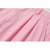  Men's Dress Pants Trousers Slacks Pocket Buttons Plain Comfort Formal Party Work Fashion Classic Style Coral Pink Yellow Micro-elastic