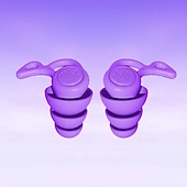 olcso Személyes ápolás és egészség-Újrahasználható szilikon füldugók Zajcsökkentő alváshoz füldugók Kényelmes, puha hallásvédelem horkoláshoz, úszáshoz és csendes éjszakai pihenéshez