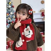 رخيصةأون إكسسوارات ملابس عيد الميلاد للأطفال-مجموعة قبعة ووشاح عيد الميلاد للأطفال، محبوكة ناعمة مع أنماط الرنة والأشجار، إكسسوارات شتوية دافئة للأولاد والبنات، مثالية للاحتفالات بالعطلات وعيد الميلاد