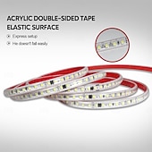 お買い得  プラグストリップライト-LED防水IP65ライトストリップ、16.4～328フィート、強力な粘着剤付きLEDライトストリップ、単列120LED、二列240LED、オン/オフスイッチ付きプラグワイヤー、屋内寝室キャビネット下装飾用