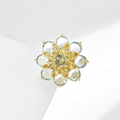 voordelige Spelden &amp; Broches-Broches Bloem Elegant leuke Style Luxe Broche Sieraden Goud Voor Bruiloft Feest Lahja Verloving Schoolfeest Festival