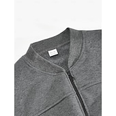 economico Felpe di base-Per uomo Maglia Felpa con zip Felpa con zip intera Nero Rosso Blu marino Blu Grigio scuro Colletto Mao Semplice Tasca Sport &amp; Outdoor Quotidiano Ferie Cotone Streetwear Essenziale Casual Autunno