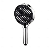 billiga Badrumsprylar-Stor panel 7 lägen handhållet duschmunstycke högtryck vattenbesparande spraymunstycken stort flöde massage badrumsduschmunstycke för hemmabruk badrumsduschtillbehör