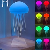 baratos Luzes da noite do berçário-luminária de água-viva, luminária de água-viva com pernas dançantes, luz noturna de água-viva com controle de voz, luminária de cabeceira de água-viva para quartos, sala de estar e presentes de Natal