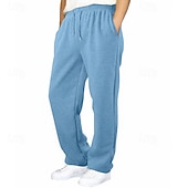 abordables Jambe Droite-Homme Joggings Jogging à Jambes Larges Pantalons Pantalon de survêtement ouvert en bas Cordon de serrage Taille Élastique Jambe Droite Uni Respirant Longueur complète Sport en Plein Air Occasionnel