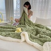 billiga Filtar och plädar-lammull sherpa korallfleecefilt mjuk mysig pläd sofföverdrag tupplurfilt kontorsanvändning året runt luftkonditioneringsfilt liten lätt filt