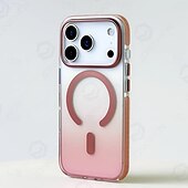 billige iPhone-etuier-Luksuriøst gradient, eksklusivt matt, klart, sterkt magnetisk, støtsikkert deksel til iPhone 17 Air, 16, 15, 14 Pro Max, 17P, for MagSafe-ladedeksel