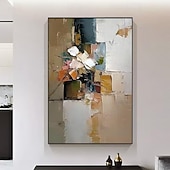 ieftine Picturi Abstracte-pictură în ulei lucrată manual pe pânză, artă murală, abstract simplu, pentru decor de casă, living, cadru întins, pictură suspendată/pictură rulată fără ramă neîntinsă