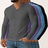 Miesten T-paita Ribbineulos T-paita Pitkähihainen paita Pitkähihainen V kaula-aukko Kevät Syksy Talvi Tavallinen Pit Strip Muoti Suunnittelija Perus 4-osainen Monipakkaus Loma Katu Kausaliteetti 8 halpa Ribbineulos T-paita-Miesten T-paita Ribbineulos T-paita Pitkähihainen paita Pitkähihainen V kaula-aukko Kevät Syksy Talvi Tavallinen Pit Strip Muoti Suunnittelija Perus 4-osainen Monipakkaus Loma Katu Kausaliteetti 8