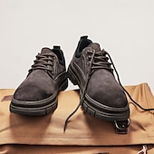 economico Scarpe Casual con Lacci-scarpe da ginnastica casual da uomo in similpelle color cuoio – design alla moda con lacci e suola in gomma resistente, perfette per l'abbigliamento casual e le uscite quotidiane