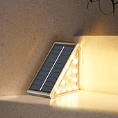 Недорогие Подсветки дорожки и фонарики-Светильники для лестниц на солнечных батареях, уличные светильники для лестниц, водонепроницаемые, с автоматическим включением/выключением - теплый белый свет 3000 К для ступеней, лестниц, террас,