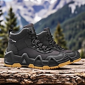 baratos Botas de caminhada-calçados esportivos masculinos bege de cano alto - botas táticas de caminhada duráveis para aventuras ao ar livre