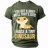  Männer Lustiges T-Shirt Ich züchte einen kleinen Dinosaurier - Bartagame Reptil Haustier Liebhaber Grafik Kurzarm Tee