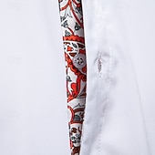 preiswerte Freizeithemden für Herren-Herren Hemd Freizeithemd Knopfhemd Schwarz Weiß Blau Grün Langarm Paisley-Muster Einfach Revers Urlaub Lässig Farbblock Bekleidung Mode Lässig