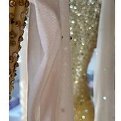 お買い得  フィギュアスケートドレス-フィギュアスケート ドレス 女性用 女の子 アイススケート ドレス イエロー パッチワーク 指穴付き スパンデックス メッシュ 高弾性 訓練 競技大会 スケートウェア クラシック クリスタル・ラインストーン 長袖 アイススケート フィギュアスケート