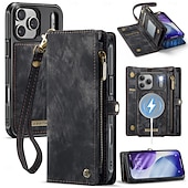 economico Cover per iPhone-telefono Custodia Per iPhone 17 Pro Max 17 Air 17 Custodia Portafoglio Rimovibile Cerniera Supporta la Ricarica Wireless TPU Pelle PU