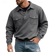 abordables Sudaderas Básicas_-Hombre Sudadera Gris Claro Diseño Plano Bolsillo Diario Deporte Festivos Poliéster Ropa de calle Básico Casual Primavera &amp; Otoño Ropa Sudaderas con capucha Sudaderas Manga Larga