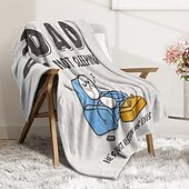 abordables Mantas y colchas-Día del padre Manta Mantas de vellón Manta para sofá Regalo papá 3D Gracioso Humorístico Sofá Cama Manta decorativa Manta cálida Decoración del hogar