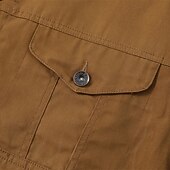 abordables Chaquetas Cargo-Hombre Chaqueta de camionero Chaqueta tipo cargo Vacaciones Diario Resistencia al desgaste Bolsillo Primavera Otoño Plano Moda Clásico Diseño Regular Marrón Chaquetas