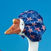 billige Veranda gåseantrekk-2 stk. patriotiske verandagåseantrekk sementgåskostyme 4. juli-stil gåsantrekk inkludert sløyfe og hatt til hagedekorasjon fest uteplass julegave