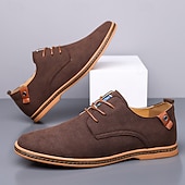 abordables Occasionnel-Homme Basket Chaussures de confort Marche Occasionnel Quotidien Soirée &amp; Fête Daim Chaud À lacets Brun foncé Noir Jaune Été Printemps