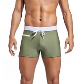 ieftine Costume de baie și pantaloni scurți de plajă-Bărbați Pantaloni Scurți de Înot Boxeri înot Costume de baie pentru costume de baie Mată Buzunar cu Fermoar Elastic Respirabil Pantaloni Surfing Bikini Scufundare Vară