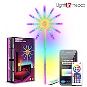 economico Strisce di Luce Intelligenti-Luci LED a fuochi d&#039;artificio smart decorazione da interno alimentate USB luci a fuochi d&#039;artificio cambiano colore per camera da letto con effetto esplosivo strisce LED RGB controllo remoto app per