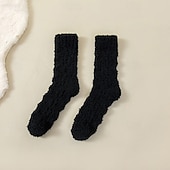 preiswerte Socken-Damen Crew Socken Outdoor Ferien Einfarbig Polyester Lässig Warm 1 Paar
