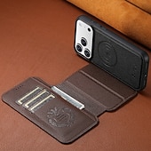 お買い得  iPhone用ケース-電話 ケース 用途 iPhone 17 Pro Max 17 16 15 14 Pro Max 13 Pro Max バックカバー 耐衝撃 レトロ風 PUレザー