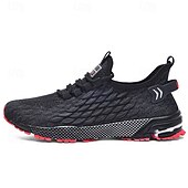 ieftine Adidași casual-Adidași sport albaștri pentru bărbați, din plasă, cu partea superioară respirabilă din tricot și talpă absorbantă de șocuri, pantofi sport ușori pentru sală, antrenament și purtare zilnică
