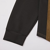 baratos camisetas básicas-Homens Camiseta Camisa Henley Manga Longa Colarinho Chinês Outono Inverno Primavera &amp; Outono Bloco de cor Vintage Diário Casual Cordões Ao ar livre Casual Roupa Esportiva Marron Escuro cáqui Cinzento