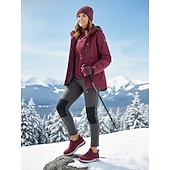  Damesko i burgunderfarget slip-on-mønster med fuskepelskant, koselige støvletter for kaldt vær, perfekte til jul, julehandel og uformelle dager