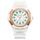 abordables Montres à quartz-Montre à quartz pour femmes et hommes SANDA grand cadran montre de sport à la mode montre lumineuse étanche en silicone