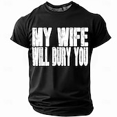 Tricou amuzant cu soțul meu, soția mea te va îngropa, tricou pentru bărbați, idee de cadou sarcastic cu umor de căsătorie pentru soț, tată, iubit ieftine Tricouri amuzante pentru bărbați-Tricou amuzant cu soțul meu, soția mea te va îngropa, tricou pentru bărbați, idee de cadou sarcastic cu umor de căsătorie pentru soț, tată, iubit