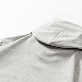 abordables sudaderas basicas hombre-Hombre Sudadera Negro Blanco Gris Oscuro Con Capucha Plano Bolsillo Deporte Diario Festivos Poliéster Ropa de calle Básico Casual Primavera Otoño Ropa Sudaderas con capucha Sudaderas