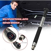 olcso Járműszolgáltatás-6 az 1-ben eltolt hosszabbítókulcs, elektromos racsnis kulcs levehető adapterrel, kompatibilis 1/2", 1/4" és 3/8" dugókulcsokkal, akkus ütvecsavarozó hosszabbító rúd autószerelő szerszámokhoz