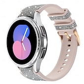 abordables Bracelets de montre Samsung-Bracelet de Montre  pour Samsung Galaxy Montre 7/6/5/4 40/44mm, Montre 5 Pro 45mm, Montre 6 Classique 43/47mm, Montre 4 Classique 42/46mm Silicone Remplacement Sangle Paillettes Mignon Réglable