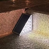 Недорогие Подсветки дорожки и фонарики-Светильники для лестниц на солнечных батареях, уличные светильники для лестниц, водонепроницаемые, с автоматическим включением/выключением - теплый белый свет 3000 К для ступеней, лестниц, террас,