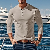 Χαμηλού Κόστους Κοντομάνικες μπλούζες από κορντούρα-Ανδρικά Μπλουζάκι Κοτλέ πουκάμισο Μπλουζάκι μπλουζάκι Μακρυμάνικο Σκέτο Pit Strip Μονόχρωμη Μοντέρνα Υψηλής Ποιότητας Βασικό Κουμπί επάνω Ζεστό Χένλι Causal Διακοπές Δρόμος Άνοιξη Φθινόπωρο Χειμώνας